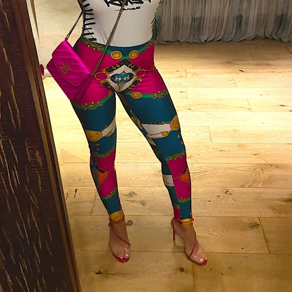 Versace Women’s Multicolour Mudusa Head Stretch Leggings